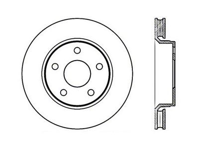 StopTech 07-13 Jeep Wrangler Drilled Left Front Rotor - 128.67068L