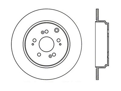 StopTech 07-14 Acura MDX / 07-14 Honda Pilot Drilled Sport - 128.40072L
