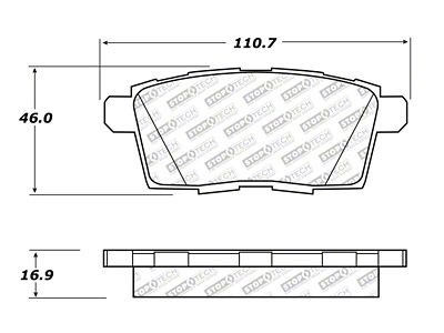 StopTech 07-15 Mazda CX-5/CX-7/CX-9 Street Brake Pads w/Hardware - Rear - 305.12590