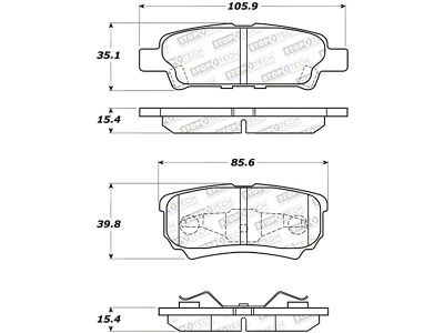 StopTech 07-17 Jeep Patriot Street Performance Rear Brake Pads - 308.10370