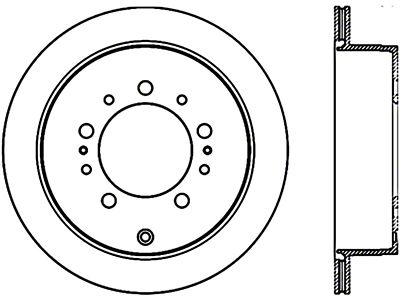 StopTech 08-11 Lexus LX570 Slotted & Drilled Rear Right Rotor - 127.44157CR