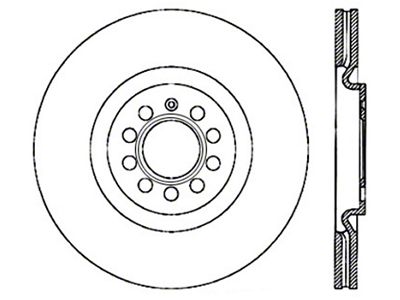 StopTech 08-12 Audi S3 SportStop Cryo Slotted & Drilled Front - 127.33112CL