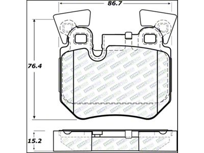 StopTech 08-13 BMW 1-Series Street Select Rear Brake Pads - 305.13720
