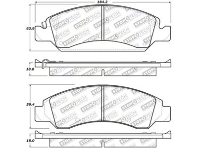StopTech 08-17 Cadillac Escalade Street Performance Front Brake Pads - 309.13630