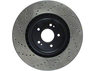 StopTech 08-16 Mitsubishi Lancer Sport Drilled Left Front Rotor - 128.46076L