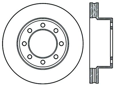 StopTech 09-12 Dodge Ram 2500 PU 2WD/4WD / 09-12 Ram - 126.67072CSL