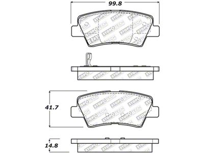 StopTech 09-15 Hyundai Sonata Street Select Rear Brake Pads - 305.14450