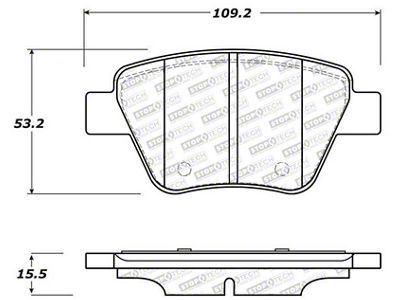 StopTech 10-12 Audi A3 Street Select Rear Brake Pads - 305.14560