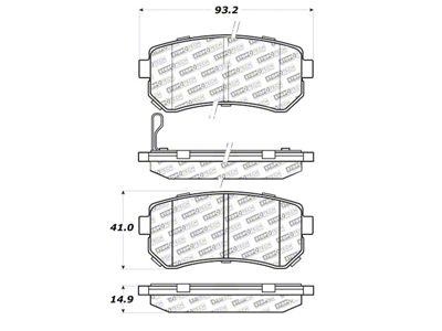 StopTech 10-13 Kia Forte Koup Street Select Rear Brake Pads - 305.11570