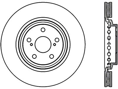 StopTech 10-15 Lexus RX350 Cryo Sport Front Left Slotted Rotor - 126.44158CSL