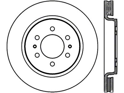 StopTech 10-16 Ford F-150 Slotted & Drilled Front Right Sport - 127.65119CR