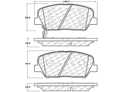 StopTech 11-15 Kia Optima Street Street Touring Front Brake Pads - 308.14130