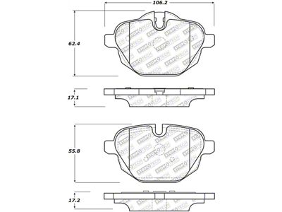 StopTech 11-17 BMW X3 Street Performance Rear Brake Pads - 305.14730
