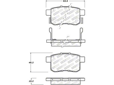 StopTech 11-17 Honda Accord Street Select Rear Brake Pads - 305.14510