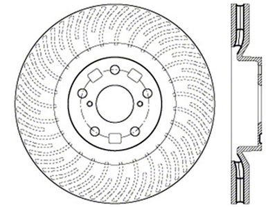StopTech 12-15 Lexus IS350 Cross Drilled Right Front Rotor - 128.44185R