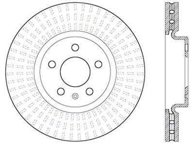 StopTech 12-16 Audi A4 Cryo Slotted Front Right Sport Brake - 126.33136CSR