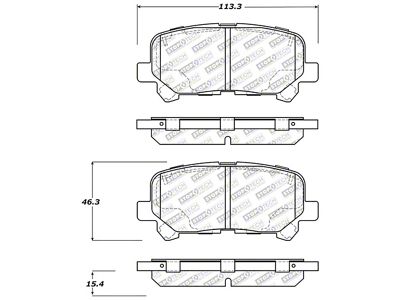 StopTech 12-18 Honda Pilot Street Select Rear Brake Pads - 305.15850