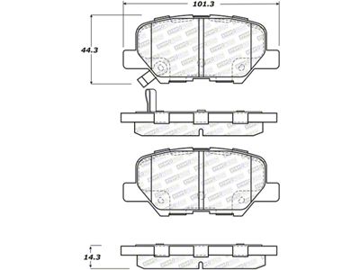 StopTech 13-17 Mitsubishi Outlander Sport Street Select Rear Brake Pads - 305.16790