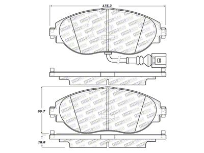 StopTech 14-18 Audi S3 Street Select Front Brake Pads - 305.16330