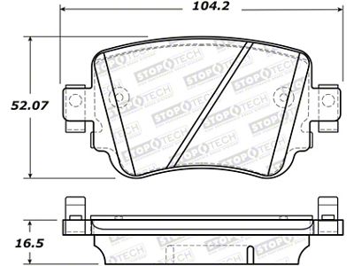 StopTech 14-19 Volkswagen GTI Rear Street Brake Pads w/Shims - 308.17790