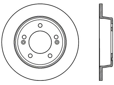 StopTech 15-17 Hyundai Elantra Drilled Left Rear Rotor - 128.51043R