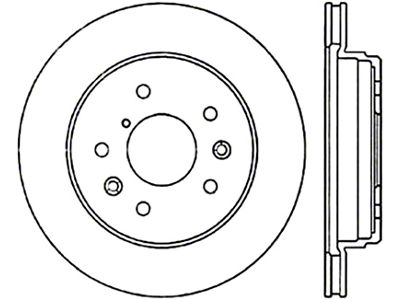 StopTech 86-92 Mazda RX-7 Slotted & Drilled Left Rear Rotor - 127.45024L