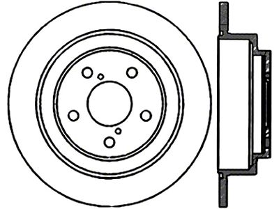 StopTech 90-08 Subaru Legacy/Forester/Impreza Rear Right Drilled Sportstop Cryo Rotor - 127.47011CR