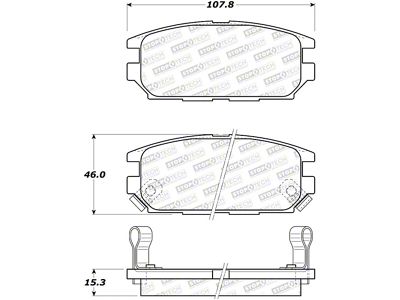 StopTech 91-93 Mitsubishi 3000GT Street Performance Rear Brake Pads - 308.05320