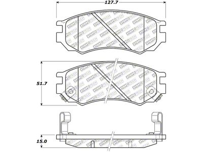 StopTech 91-94 Nissan Sentra Street Select Front Brake Pads - 305.05490