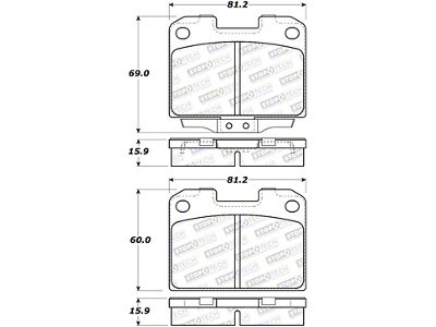 StopTech 93-99 Mitsubishi 3000GT Street Performance Rear Brake Pads - 308.06310