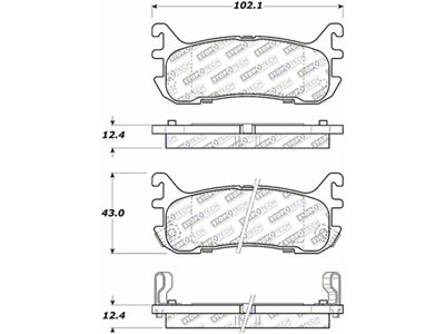 StopTech 97-03 Ford Escort Street Select Rear Brake Pads - 305.06360