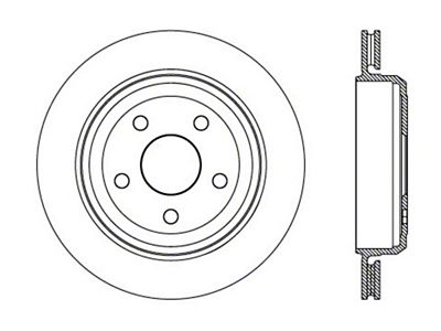 StopTech Drilled Sport Brake Rotor 11-17 Jeep Grand Cherokee Excludes - 128.58007L