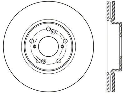 StopTech Drilled Sport Brake Rotor Front Left 13 Honda Accord - 128.40086L