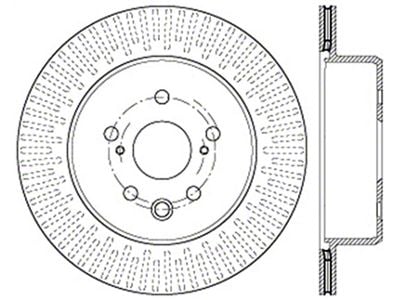 StopTech Lexus 13-15 GS350/14-15 IS350/13-15 GS350H/15 RC350 Right Rear Drilled - 128.44189R