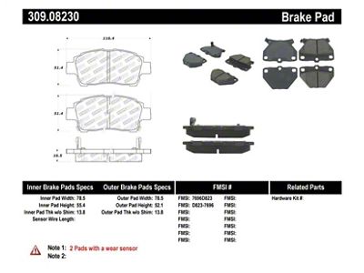 StopTech 00-05 Celica GT-S Rear Brake Pads - 309.08230