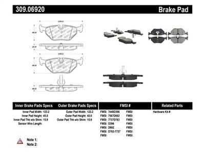 StopTech Performance 01-02 BMW Z3 / 03-09 Z4 / 10/90-07 - 309.06920