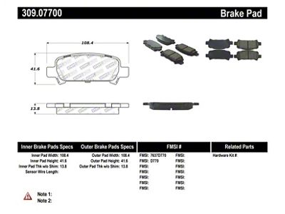 StopTech Performance 02-03 WRX Rear Brake Pads - 309.07700