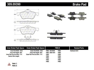 StopTech Performance 02-06 Mini Front Brake Pads - 309.09390