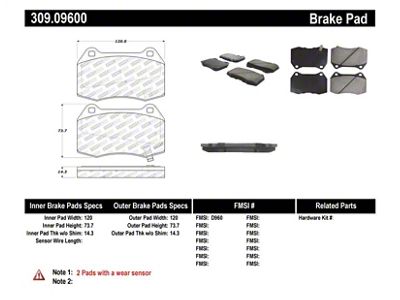 StopTech Performance 02-07 350z/G35 w/ Brembo Front Brake Pads - 309.09600