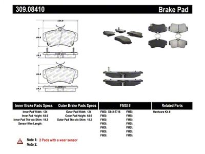 StopTech Performance 03-05 Dodge SRT-4 Front Brake Pads - 309.08410