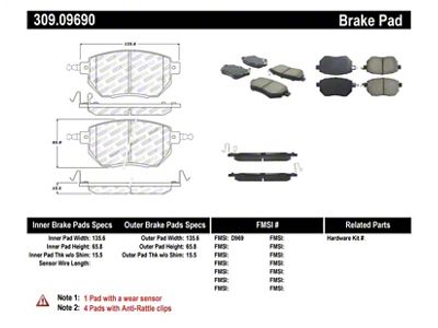 StopTech Performance 03-11/05 / 05-06 Front Brake Pads - 309.09690
