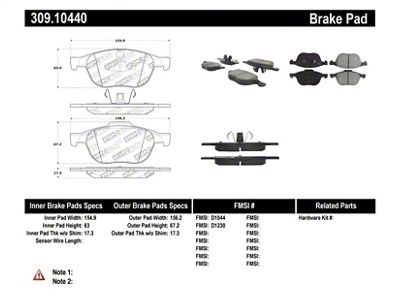 StopTech Performance 04-09 Mazda 3 Front Brake Pads - 309.10440