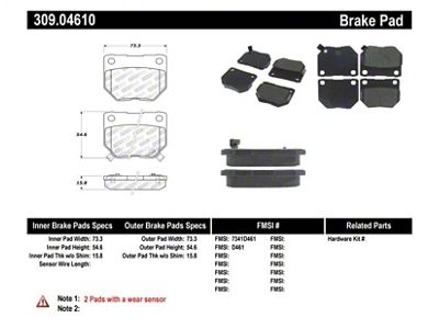 StopTech Performance 06-07 WRX Rear Brake Pads - 309.04610