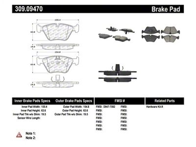 StopTech Performance 06-09 BMW M3/Z4 E86/E89 Front Brake Pads - 309.09470
