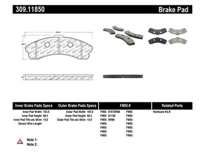 StopTech Performance 06-09 Chevrolet Corvette Z06 Front Brake Pads - 309.11850