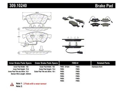 StopTech Performance 07-10 Audi S6/S8 Front Brake Pads - 309.10240