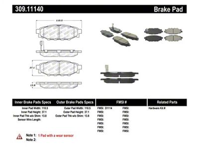 StopTech Performance 08-10 WRX Rear Brake Pads - 309.11140