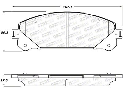 StopTech Performance 10-17 Lexus RX350 Front Brake Pads - 308.13240