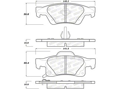 StopTech Performance 11-17 Dodge Durango Rear Brake Pads - 309.14980
