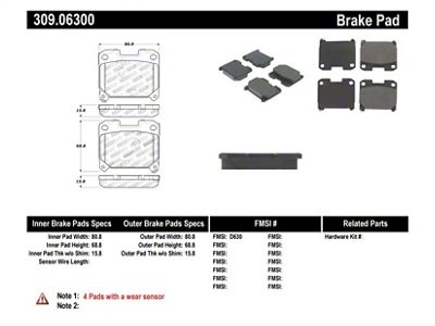 StopTech Performance 5/93-98 Toyota Supra Turbo Rear Brake Pads - 309.06300